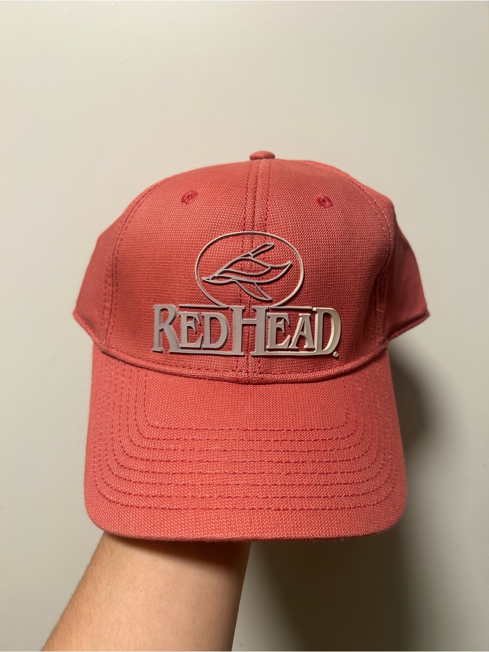 RedHead Coral-Pink Logo Baseball Cap